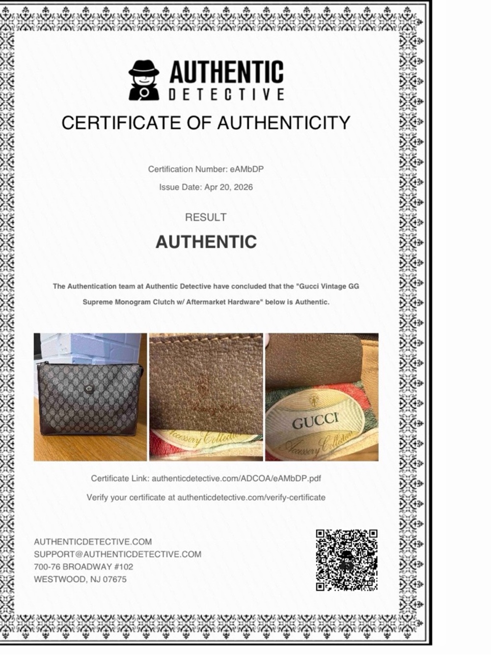 Gucci Authentic Vintage Monogram Canvas Clutch / Crossbody Bag - Picture 8 of 13